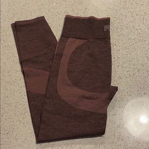 NEVER WORE! Pink high waisted leggings in maroon